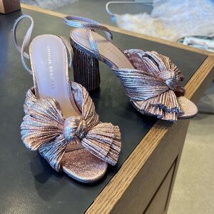 Camellia pleated heel